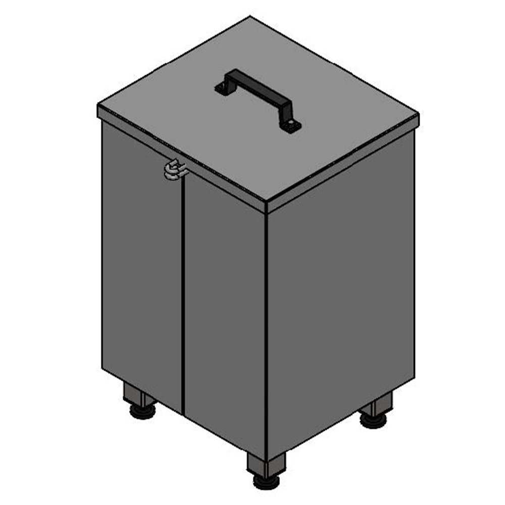 Support verrouillable pour 1 bidon de 24 L - version sur pied avec couvercle - Image 2