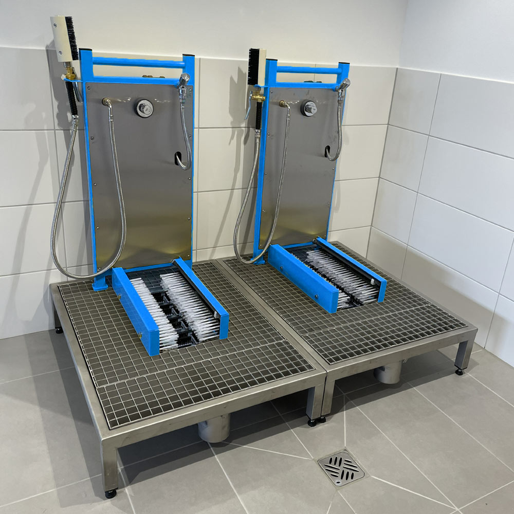 Lave-bottes inox sur plateforme - Image 3